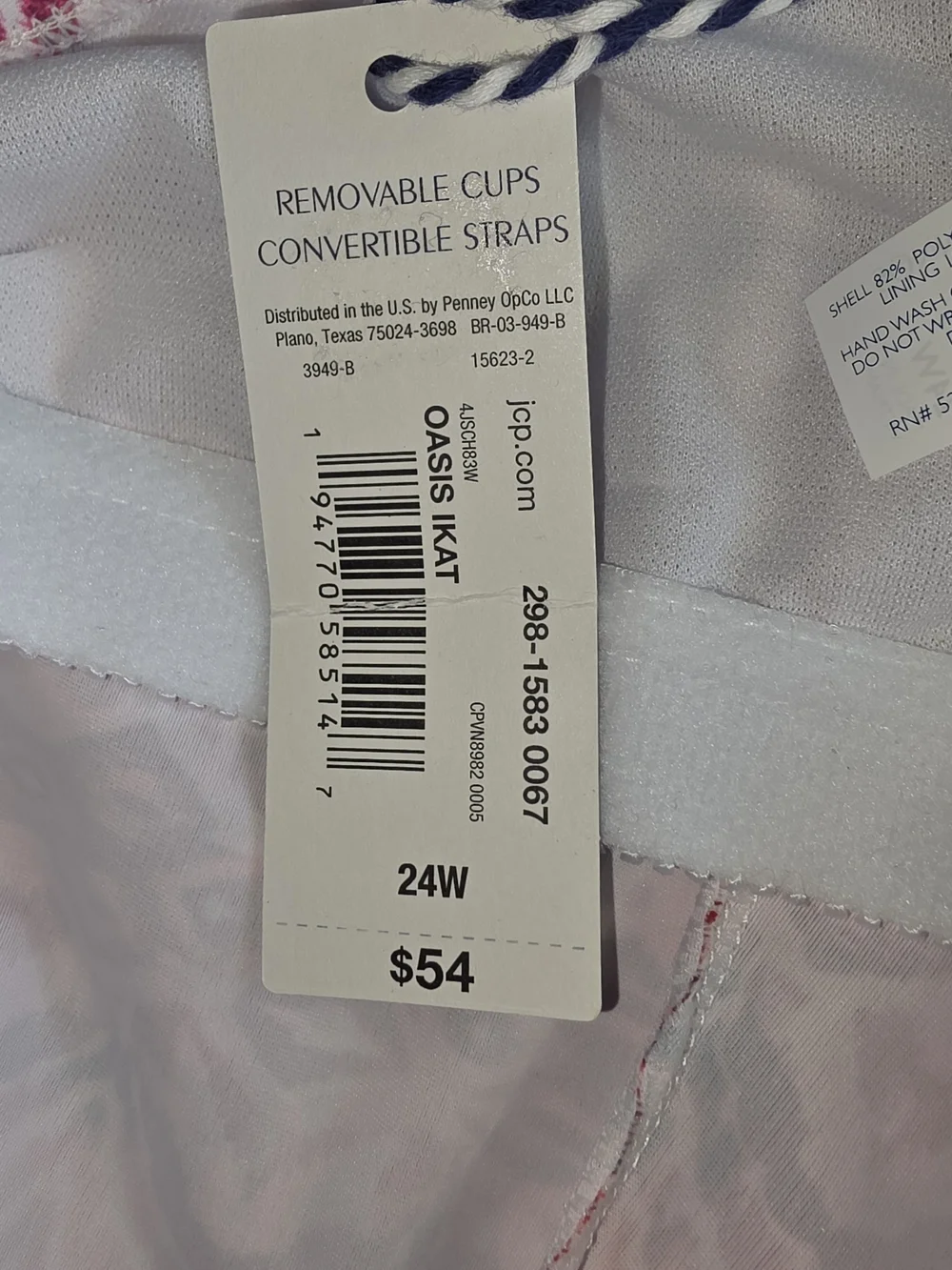 Sonnet Shores Floral Groove V-Neck Pink Geometric Swim Tank Top Tankini 24W